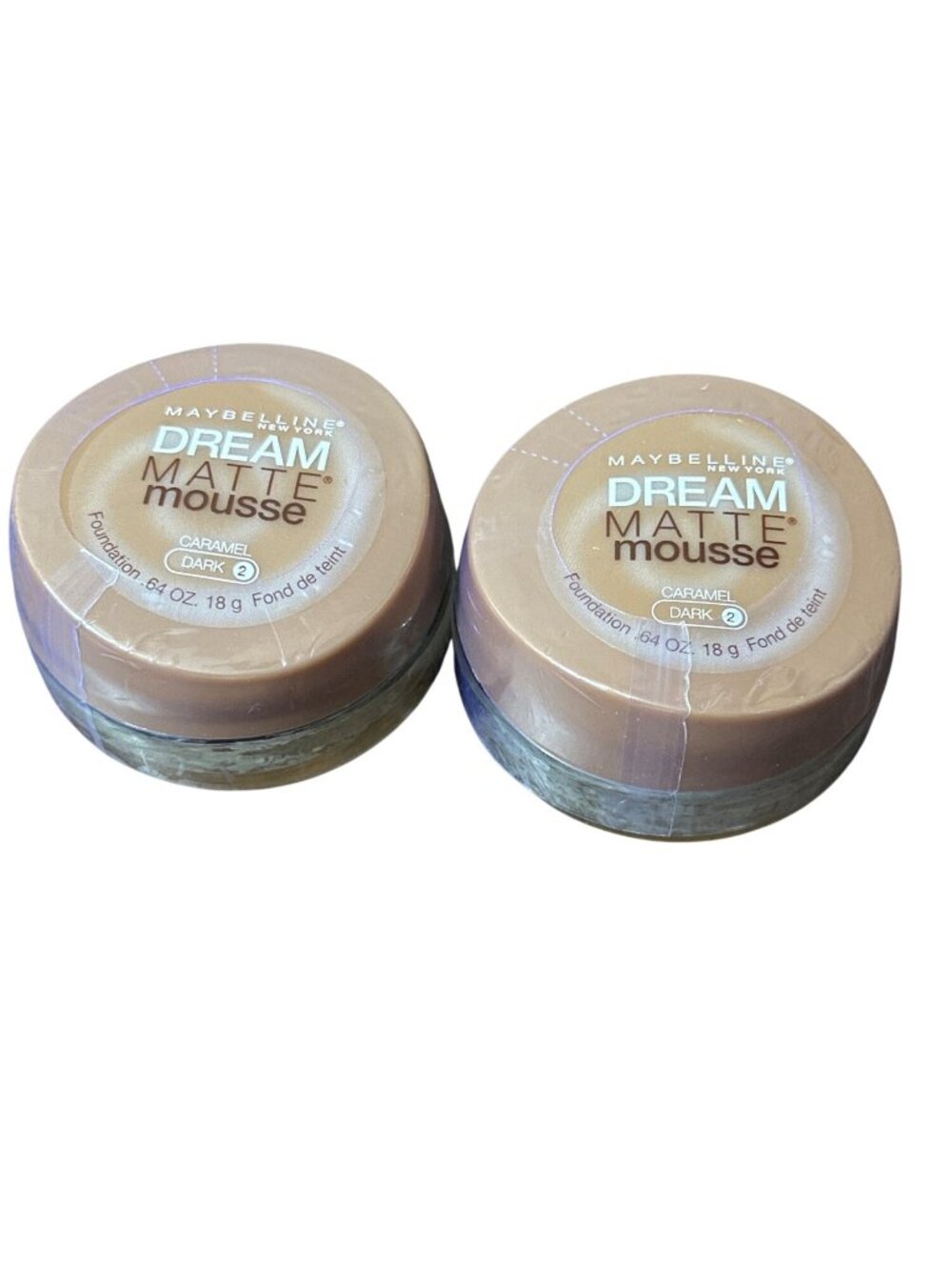 2x- Maybelline Dream Matte Mousse Foundation Caramel Dark 2 0.64 Oz